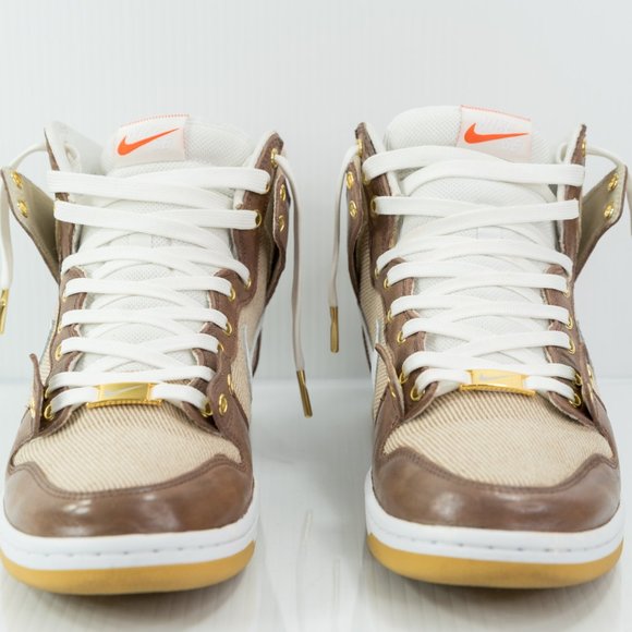MINT Size 11 - Nike SB Dunk Hi Pro - Belgian Chocolate Gold - RAREST EVER Custom - Picture 5 of 16